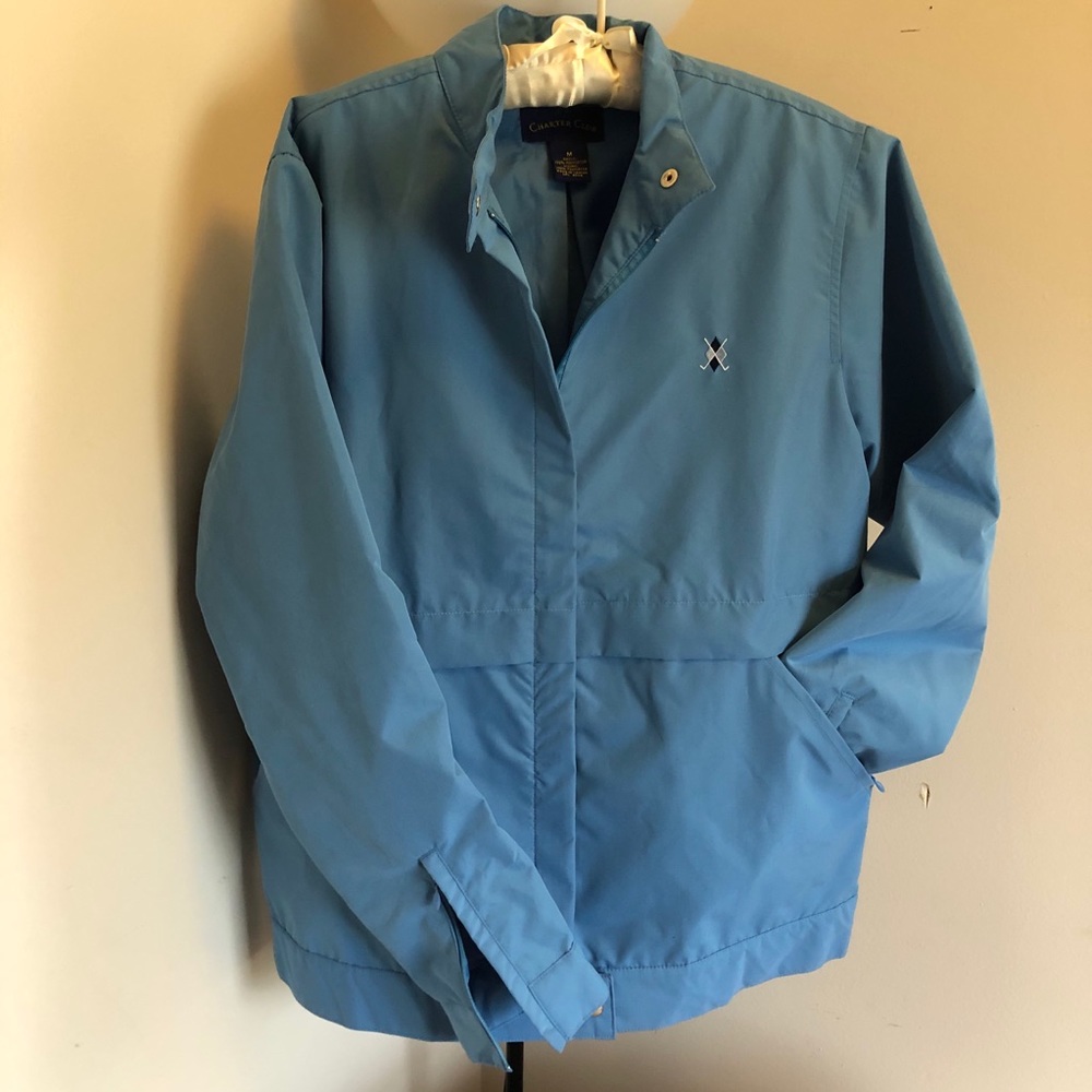 Charter Club waterproof blue golf jacket Sz M